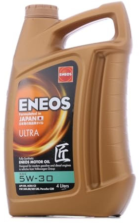 ENEOS X ULTRA Motoröl 5w30 Longlife 4L - Vollsynthetisch Motorenöl 5w-30 mit Organischen Zusätzen - 5w30 Motor Öl mit Weniger Kraftstoffverbrauch - Verlängerte Ölwechselintervalle