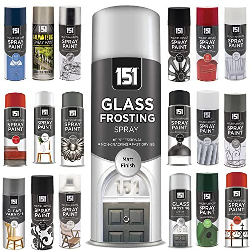 Multi-Purpose Glass Froasting Spray Paint 400ml, Professional Quality Aerosol cans spray for All-Purpose, Interior Exterior & Household for Metal, Wood, Ceramics, Plastic, Walls with Perfect Finish