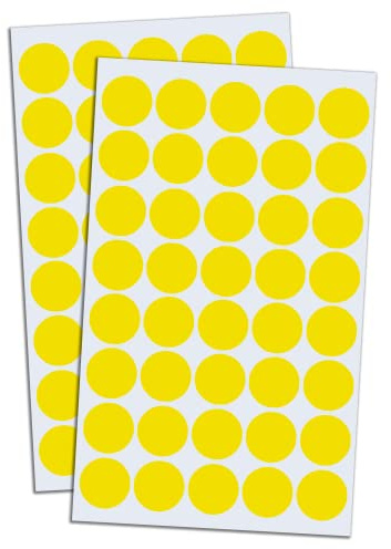 8000 Pieces, 20mm - Yellow Dot Stickers, Sticky Dots Round Circle Labels