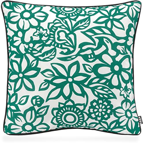 H.O.C.K. Paloma Outdoor Kissen inkl. Füllung und Matratzenkissen (50x50cm, Petrol)