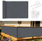 Sunnylaxx Balkon Sichtschutz Balkonabdeckung 90x400 cm Windschutz Leicht Transparent Blickdichte Balkonumspannung,Balkonverkleidung,HDPE Wind- und UV-Schutz, mit Ösen und Kabelbinder Anthrazit