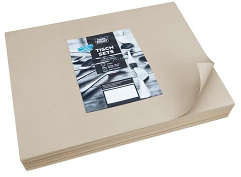 STAUBPIRAT Airlaid Tischset – 65 g/qm Premium-Qualität - Set 40 x 30 cm stoffähnlich - 100 Stück - Tisch Dekoration für Kommunion, Ostern, Hochzeit, Geburtstag - Creme 003