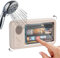 Shower Phone Holder with Wireless Bluetooth Speaker │for Bathroom Bathtub Kitchen Wall Mirror │Waterproof 480 Rotation Viewable Shower Phone Stand Case Mount Speakers (Color : Pink)