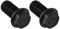 QUARKZMAN M8x16mm Gauche Main Filetage Vis x 2 Pièces Tête hexagonale Tête Bride Boulons pour Dans le sens des aiguilles d'une montre Courir Machines, Noir