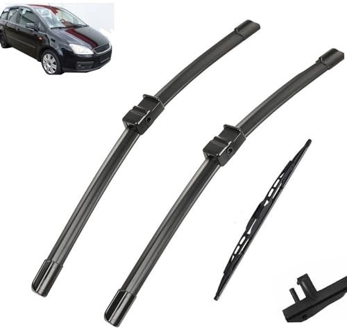 3 Stück Wischerblätter vorne und hinten, kompatibel mit Ford C-Max MK1 2003–2010, 26+19+11