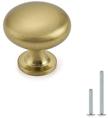 Probrico 30 Stück Messing Schrank Türknopf Kommode Griff Pilz Küche Schrank ziehen Durchmesser 30 mm