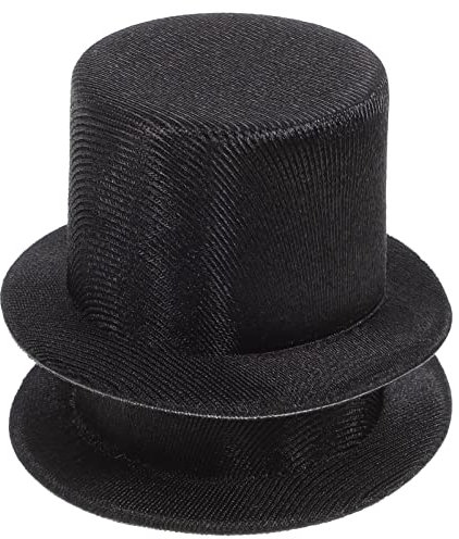 ifundom 2 Stück Schwarze Mini-Zylinder Miniatur-Puppenhüte Schneemann-Hüte Für Weihnachtsfeier Schneemann-Puppe Diy-Basteldekoration