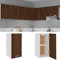 Homgoday Hängeschrank Wandschrank HängendKüchenhängeschränke Küche Schrank Einbauküche Küchenzeile Küchenmöbel Oberschrank Küchenschrank Braun Eichen-Optik 29,5x31x60 cm Holzwerkstoff