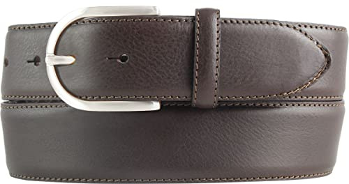 BELTINGER Hochwertiger Jeansgürtel aus Vollrindleder 4,0 cm | Bombierter Ledergürtel Damen 40mm | Jeans-Gürtel made in Italy