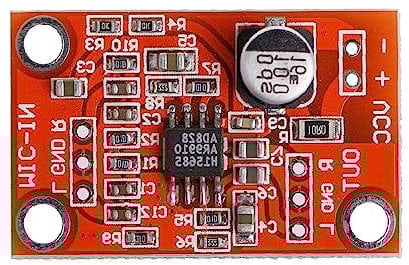 AD828 Stereo Dynamic Microphone Preamplifier Board MIC Preamp Module For 3.8V Electronic Components Kit Assortment