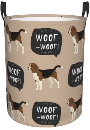 Cesto per la biancheria, Cesto per la biancheria Organizzatore di giocattoli Cesto per la cameretta impermeabile Grande per la casa,Bau Beagle