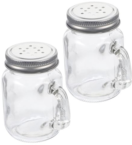 PRETYZOOM 2 Saleros De Cocina Mini Pimenteros Tarros De Especias Prácticos Transparentes