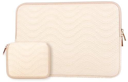 ARVOK 13 13.3 14 inch Laptop Sleeve Case for MacBook Air 13 inch/MacBook Pro 13 inch/14/HP Chromebook 13 inch, Water-Resistant Leather Case for HP/Dell/Lenovo/Asus/Acer/Samsung with Accessory Bag