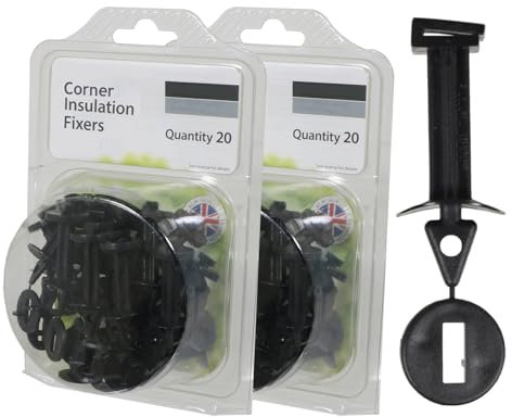 Spares2go Greenhouse Corner Insulation Shading Fixers Bubble Wrap PVC Plastic Frame Clips (Pack of 40)