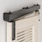 AONAYIOA Kit de riel de caja de 36 pulgadas/3 pies, doble plegable, kit de riel de aleación de aluminio resistente para montaje en pared para 2 puertas (sin puerta)