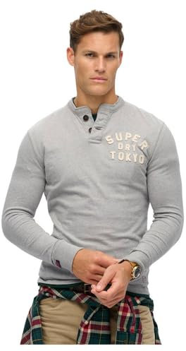 Superdry, Tops Athletic ESS LS tee, M6010888A, Nautical Navy, M, Man, Adult