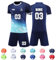 Generisch Trikot mit Eigenem Namen & Nummer & Logo, Trikot Personalisiert Kinder, Fußball Trikots Shorts Set für Kinder/Erwachsene, Fussball Jersey Trainingsanzug für Junge Herren