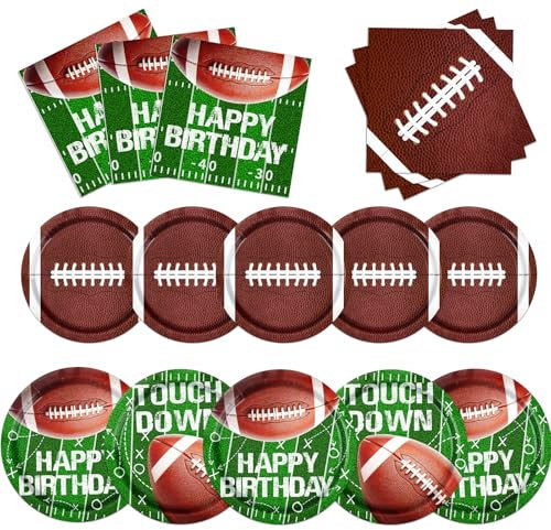 Dydamud Football Plates and Napkins