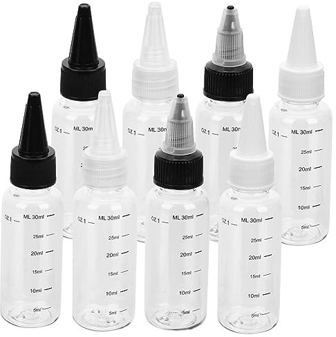 SHOWERORO 8 Stk graduierte Ölflasche Ketchup-Spender Sinnesflaschen leer ätherische öle wiederbefüllbare Quetschflaschen aus Kunststoff Quetschflaschen aus Kunststoff für Flüssigkeiten