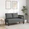 IKAYAA Chaiselongue Stoff, Recamiere mit Schlaffunktion, Indoor Lounge Sofa mit Armlehne und Lendenkissen, Recamiere für Wohnzimmer, Schlafzimmer und Büro, Dunkelgrau