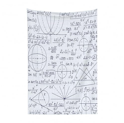 EYLOZS Kuscheldecke flauschig & super weich - hochwertige Fleecedecke auch als Wohndecke,Sofadecke & Wohnzimmer geeignet,Modern, Schule Genius Intelligent Student Mathematik Geometrie Wissens100x130cm