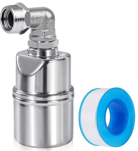 Schwimmerventil für Wassertank Pool, Schwimmerventil 3/4 Zoll Niederdruck, 304 Edelstahl Schwimmerventil, Automatisches Wasserstandskontrollventil(3/4 Zoll Seitenwassereinlass)
