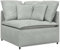 vidaXL Modulares Eckmodul für Sofa mit Kissen, hellgrau, 100 cm, modulares Sofa, Ecksofa, moderner Abschnitt, modulares Sofa, Ecksofa, modernes Sofa