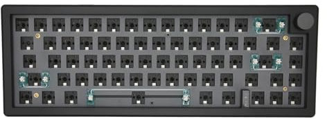 Tastaturkit, ABS Shell Wireless 2.4g Drei Modi DIY Mechanische Tastatur Kit Typ C Verkabelt für Büro (BLACK)