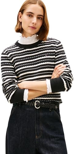 Tommy Hilfiger Damen Pullover Cable Fine Zopfstrick