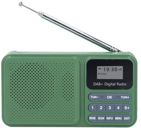 Portable Radio Solar Powered, Small DAB Radio 3W Stereo Bluetooth Speaker, Rechargeable Music Playback Pocket Digital Radio for Indoor Outdoor Home Emergency Elder Use