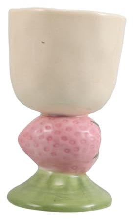 Zerodeko Strawberry Mug Cute Ceramic Fruit Goblets Kawaii Strawberry Cups for Ice Pudding Party Daily Use Fruity Cup Mug Cute