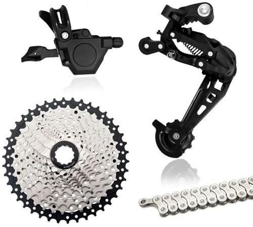 DGOINGPI Fahrrad Kassette Bicycle Speed Cassette RX10 1x10 Speed ​​Groupset YBN Kette Gruppe Schaltwerke 36t 42t MTB Kassette Shifter Regenbogen M6000 A5 a7 Deore(RX10 42T YBN)