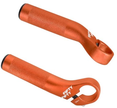 FIFTY-FIFTY Fahrrad Lenkerenden, Bar Ends Fahrrad, Lenkerhörnchen MTB 110mm | Aluminiumlegierung, Ergonomische Form, Geeignet für 22,2 mm Außendurchmesser von lenkerhörnchen