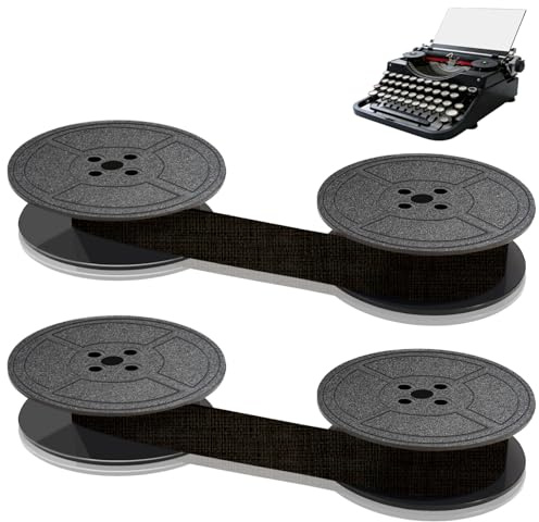 2 Stück Schreibmaschinenband, Klare Präzise Druckergebnisse (Schwarz) | 10M x 13MM Schreibmaschine Farbband, Langlebiges Farbband für DIN 2103 32755 und Andere Alte Schreibmaschinen