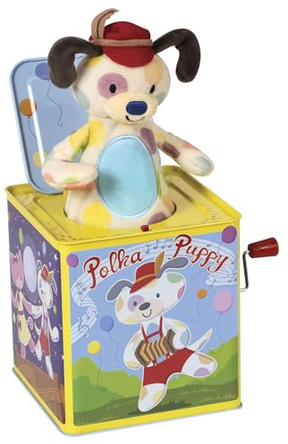 Schylling Polka Puppy Dancing Jack Box Toy