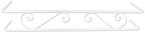 HELGUEFER - Balconcino estensibile per finestra da 140 a 200 cm bianco | Supporto per vasi da finestra, piante | ringhiera finestra estensibile in ferro battuto | Supporto per vasi da balcone esterno
