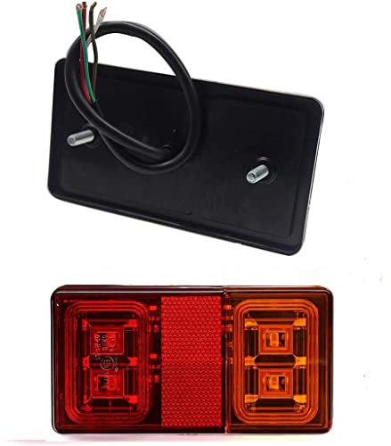WildAuto 16 LED Rücklicht für Anhänger 12V 24V Rückleuchten Heckleuchte Bremsleuchte Blinker für LKW Traktor Auto,Stoppleuchte Hintere Bremsleuchten(2PCS)