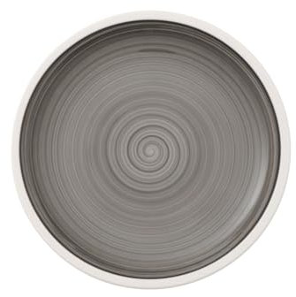 Villeroy & Boch Manufacture Gris Frühstücksteller, 22 cm, Premium Porzellan, Grau
