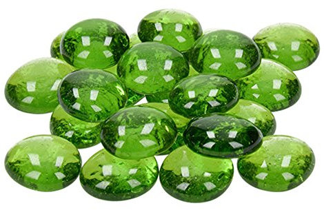 Efco Glasnuggets irisierend, 13–15 mm, Frühlingsgrün, Glas, grün - spring green, 10 x 10 x 5 cm, 35