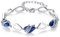 Leafael Collier à pendentif femme en Pierre de Souhait, collier femme argenté ou plaqué or rose avec cristaux de pierre de naissance, Sans allergie bijoux femme avec boîte cadeau