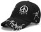 XibeiTrade Unisex Graffiti Baseball Cap Hiphop Schwarz Weiß Hut Mode für Männer Frauen