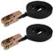 sourcing map 2Stk Ratschen Zurrgurt Spanngurte Spanngurt 10Mx25mm 250Kg Ladekappe Polypropylen für Transport Fracht Schwarz