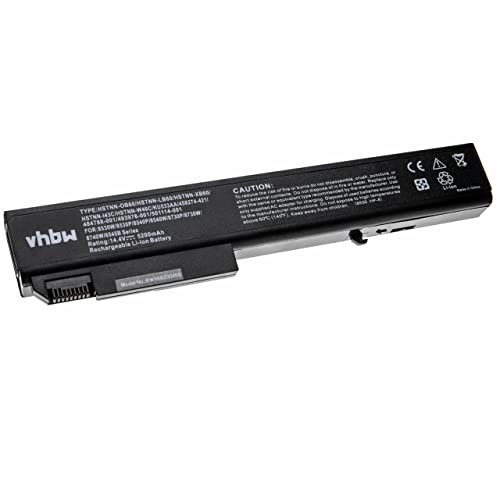 vhbw 1x Akku kompatibel mit HP EliteBook 8730p, 8730w, 8740w, 8530p, 8530w, 8540p, 8540w Notebook (5200 mAh, 14,4 V, Li-Ion)