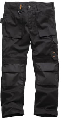 Scruffs Men's Worker Workwear Trousers, Black (Black 001), 40W UK