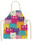 ShopINess Lustige und originelle Kochschürze mit Katzenmotiv für Erwachsene und Kinder Ideal für Grillpartys und Feste - Baumwolle und Leinen Maschinenwaschbar (Bunte Katzen, 68x55cm)