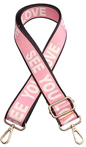 Herbests Schulterriemen für Schultertasche Umhängetasche, Taschengurt Schultergurt Verstellbar Breit Schultergurt Crossbody Gurt für Handtaschen Trageriemen Riemen Umhängegurt,Rosa