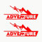 Autodomy Pack 2 Unita Adventure Adesivo per Auto Fuoristrada 19x11,5 cm | Adesivi Auto Esterni Resistente Pioggia e UV | Adesivo Adventure per Moto,Scooter da Facile Installazione | Colore Rosso