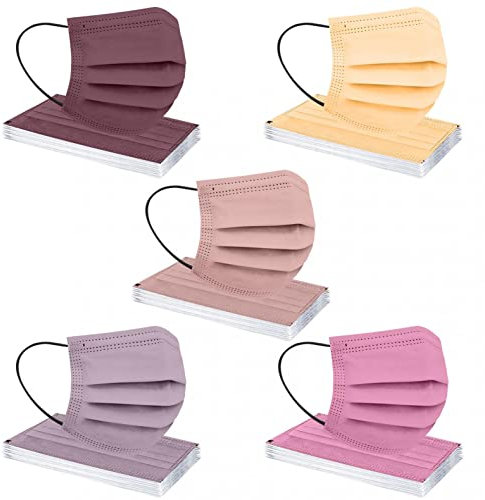 Lulupi 50Stück Mundschutz Erwachsene Bunt mit Motiv 3-lagig Mund-Nasen-Schutz Blumen Mund und Nasenschutz Elegant Schmetterling Druck Tücher Atmungsaktiv Bandana Maske Halstuch