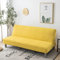 Hiseng Sofabezug 3 Sitzer Ohne Armlehne, Moderner Druck Clic Clac Sofahusse Stretch Schutzhülle Protector Bettcouch Schonbezug Couch überzug Sofabettüberzug (Gelb,150-190cm)
