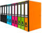 10 x Assorted Colour Pukka Foolscap Glossy Box Files with Document Clip & Push Lock School Work Office File Organiser